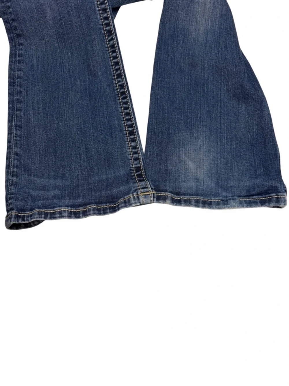 Miss Me Mid Rise Bootcut jeans embroidered metallic gold patch women’s 26 - Picture 14 of 16